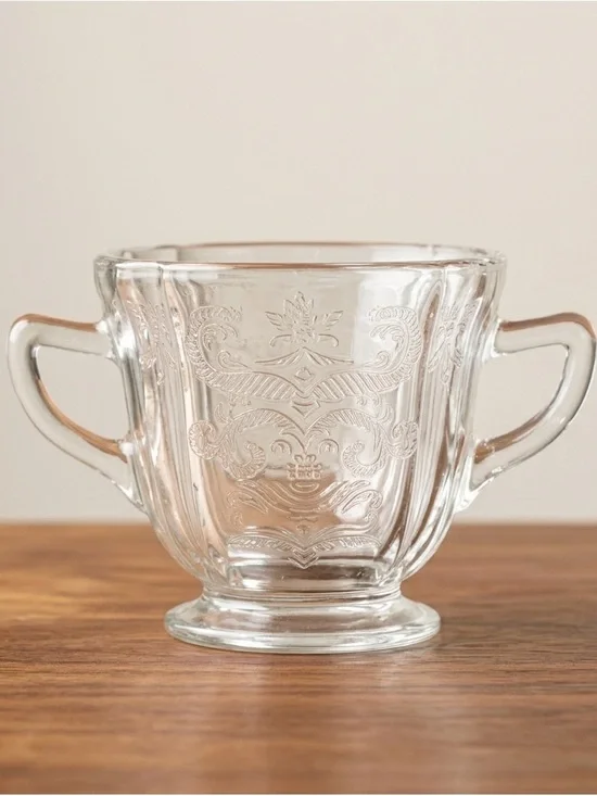 Federal Glass Clear Open Sugar Bowl Depression Glass