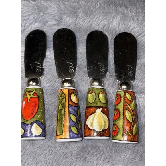 Jo!e 4 Piece Spreader Set Cheese Sauce Fancy Glass Handle Spreaders Charcuterie