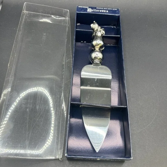 Boston Warehouse Dellarobbia Cake Pastry‎ Server Pears Handle Stainless Steel