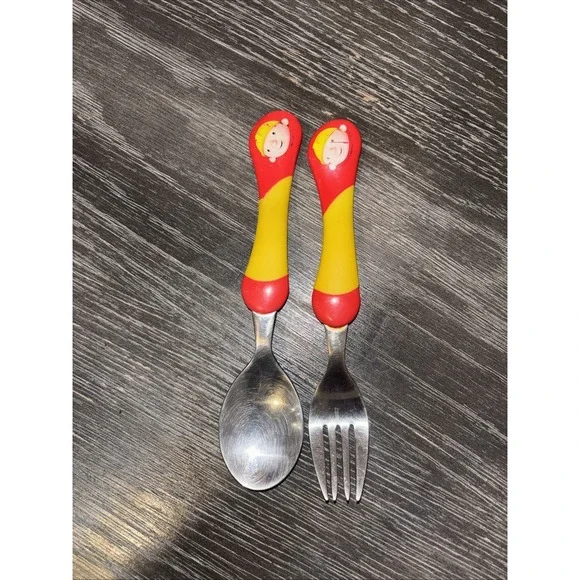 Vintage 1994‎ Bob The Builder Fork And Spoon Toddler Utensils