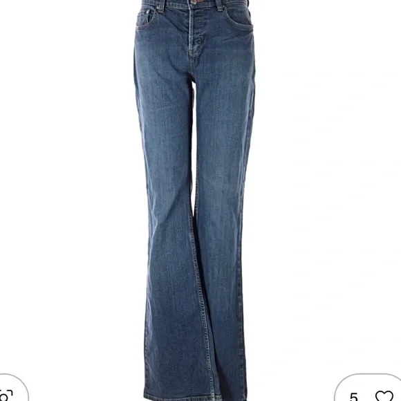 LONDONJEAN Women's Dark Blue Flared Wide Leg Jeans