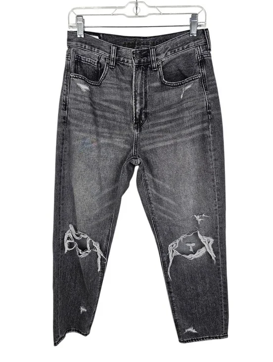 American Eagle Washed Out Black Mom Jeans