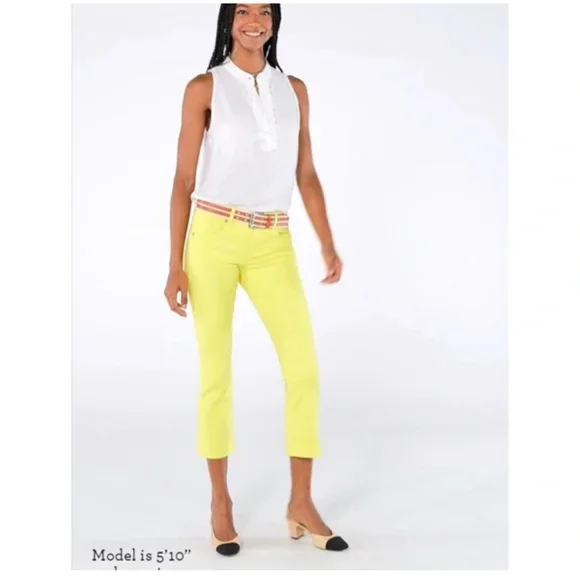 Women's Cabi Kick Flare Jeans Size 8 Yellow