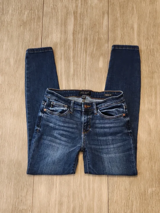 Judy Blue Denim Mid-Rise Skinny Fit Jeans  (Size: 5/27)