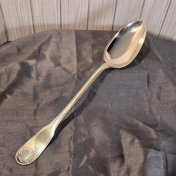 Christofle Silverplate Large Serving Spoon Vendome‎ Shell Pattern 13 3/4