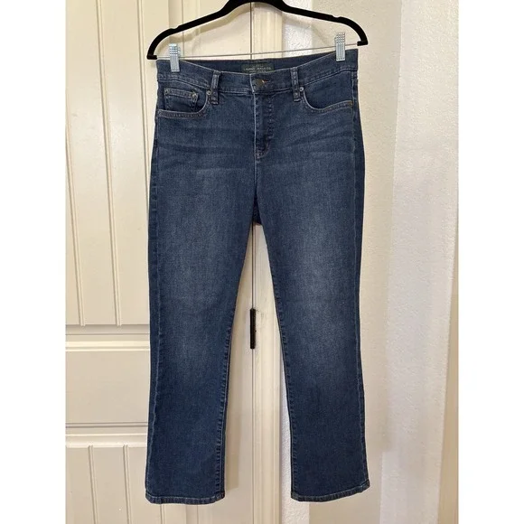 Lauren Ralph Lauren Petite Bootcut Jeans Women's 8P Medium Wash Stretch Denim