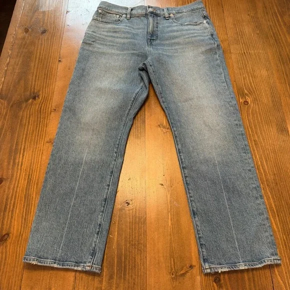 Madewell The Perfect Vintage Straight Jeans 30P Medium Wash Denim Cotton