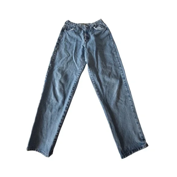 Vintage‎ Mom Jeans High Rise Tapered 100% Cotton 14 Light Wash Distressed 90s