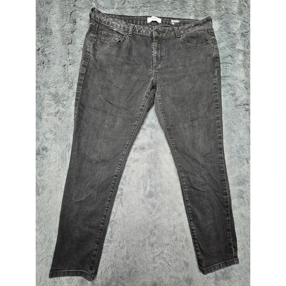 Sonoma Goods For Life Womens Skinny Jeans Faded Black Denim Size 16