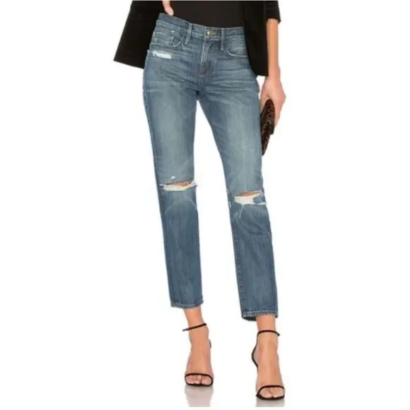 Frame -64 Denim Le Boy High‎ Waist Jeans in Kirkwall Wash Women's Size 25