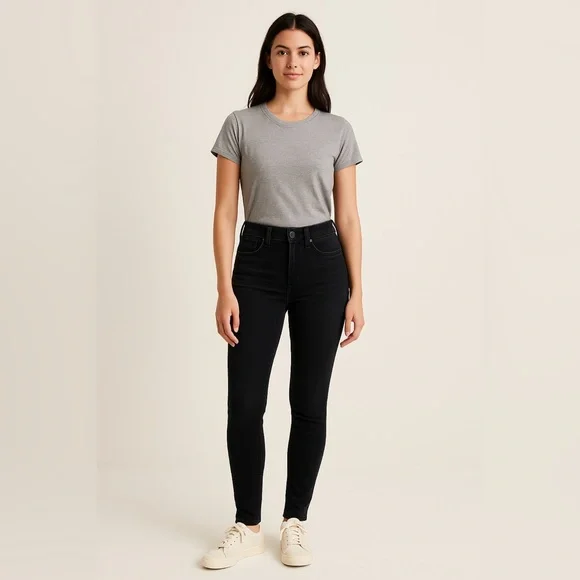 Abercrombie & Fitch Simone High Rise Super Skinny Jeans Black Women’s 25 / 0R