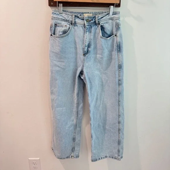 Sezane Denim Light Wash High Waisted Straight Leg Jeans Blue Size 40 FR 8 US