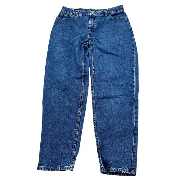 Levis 550 Jeans Women 16 Miss Medium Blue Relaxed Fit‎ Taper Leg Bat Wing VTG