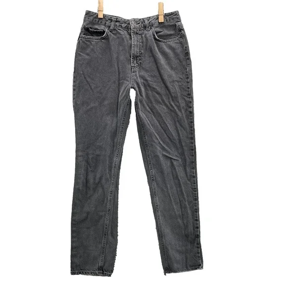 BDG Mom Rise Jeans Women's 29x28* Black Gray Grunge 90's Retro Skater Indie Punk