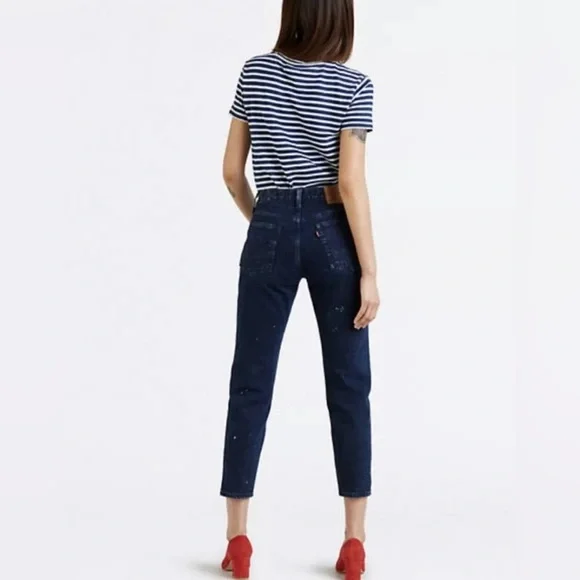 Levi’s Wedgie Icon Fit Jeans in Intergalactic Dark With White Size 30