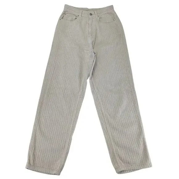 BDG High Rise Baggy Corduroy Jeans‎ Pants Women's Size 27 Cream Ecru