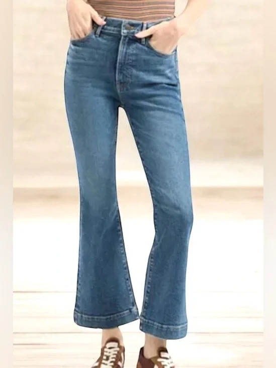 Veronica Beard Carson Ankle Flare High Rise Jeans
