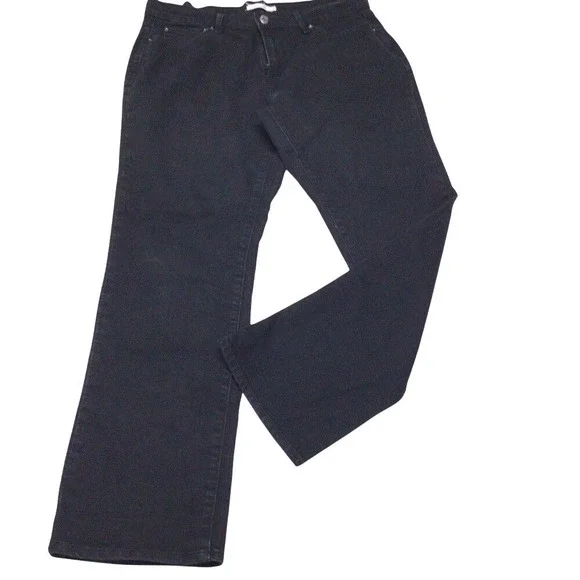 Levi's 505 straight leg black jeans with‎ stretch womens size 31