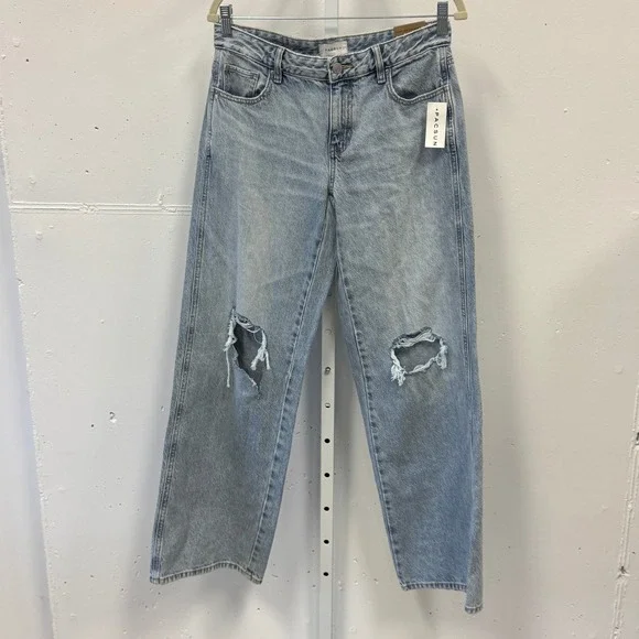 NWT‎ PacSun Casey Low Rise Baggy Jeans Shiloh Light Wash Distressed 26 Denim