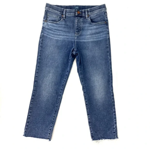 JAG Jeans‎ Womens 10 PULL-ON Valentina High Rise Straight Crop Raw Hem