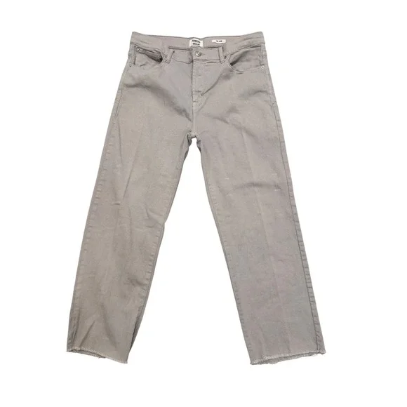 Kensie Vintage Luxe The Slim Jeans Purple Grey Raw Hem Straight Leg Womens 12/31