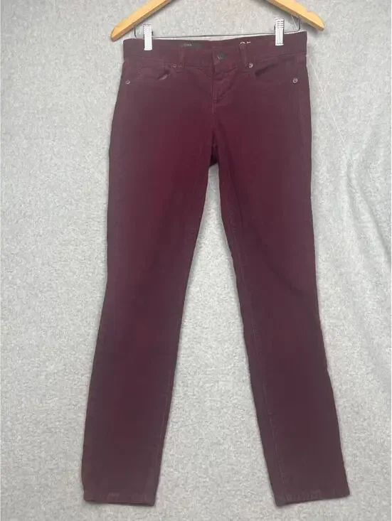 J Crew Toothpick Skinny Corduroy Pants Womens 25 Ankle Straight Casual