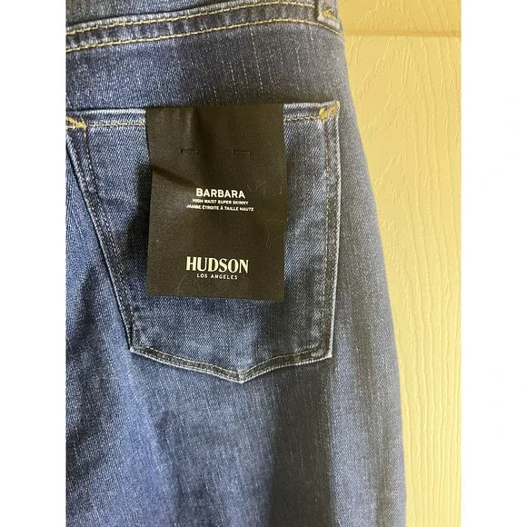 Hudson NWT‎ Barbara High Waist Super Skinny Ankle Jeans Size 27 Temptations Blue