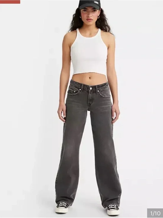 Levi’s Premium Low Loose Jeans in Wish Me Luck Faded Black | 28