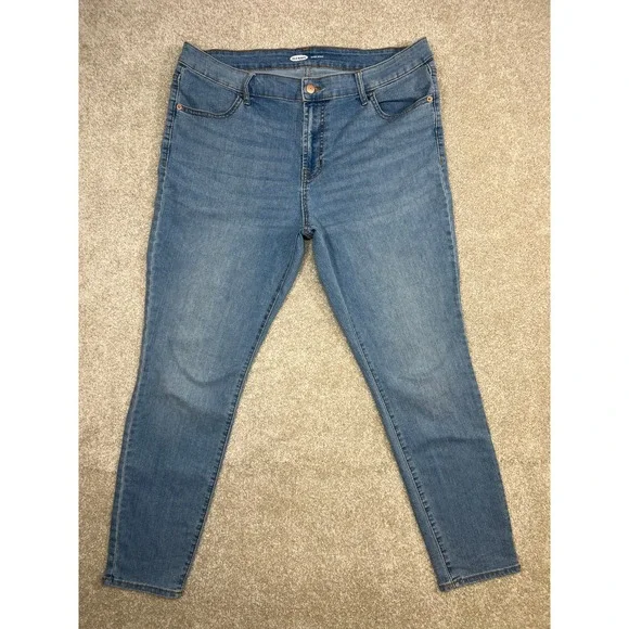 Old Navy Super Skinny Jeans Medium Wash Denim Women's Size 16‎