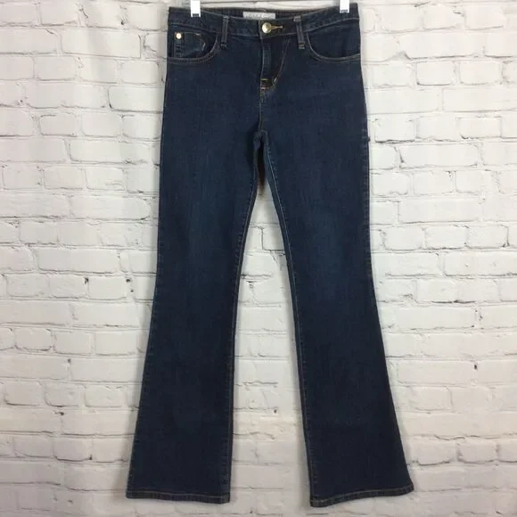Phat Fashion Silver Label Women’s/Juniors Jeans Size 7 Flare Leg Embroidered Fun