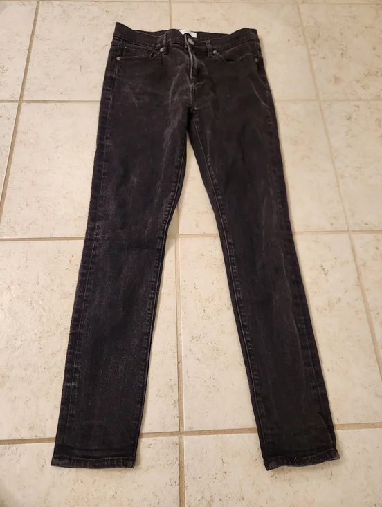 Womens Black Loft Skinny Jeans‎ Size 2 Mid Rise 28