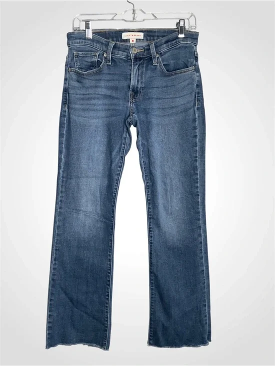 Lucky Brand Women's Medium Blue Sweet MidRise Bootcut Raw Hem Jeans Size 4