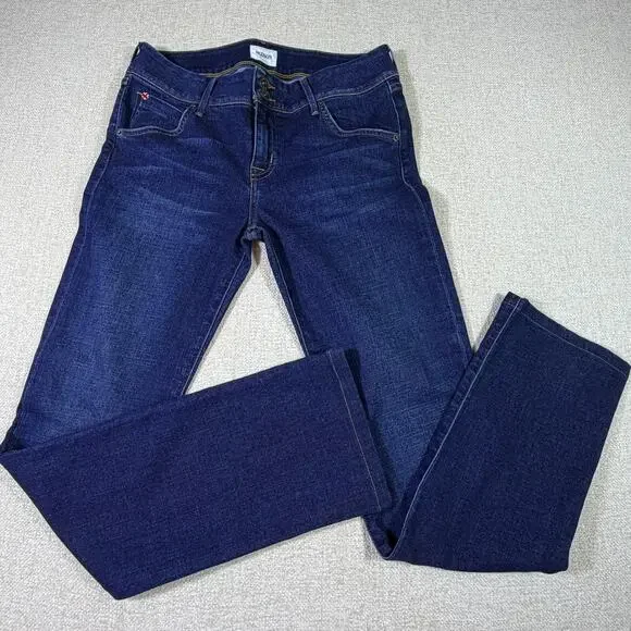Hudson Women 29 Beth Baby Boot Blue Denim Stretch Mid Rise Jeans Classic Fit