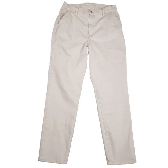 Old Navy Pants Sky Hi Straight Size 14‎ Tall Khaki Curvy Neutral Minimalist