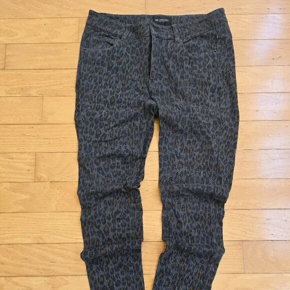Obey | maximalist grey leopard print high waisted skinny pants | WMS 28