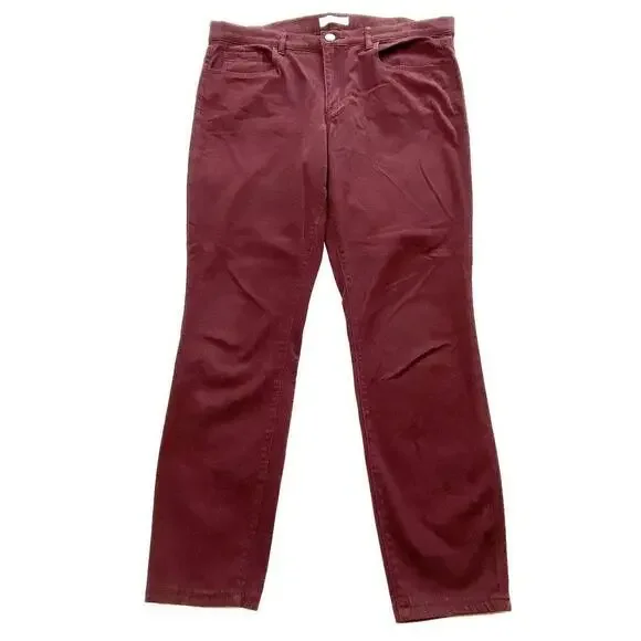 Loft Slim fit Tapered‎ leg Women’s size 31/12 Purple Super soft Stretch Jeans