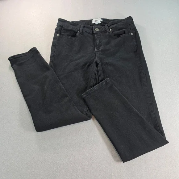 Paige Verdugo Ankle Skinny Jeans Womens 27 Black Mid Rise Stretch Denim Pants