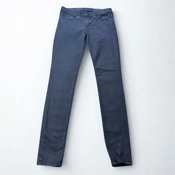 Big Star Alex Skinny Jeans Womens 25 Black Mid Rise Stretch Denim Pants
