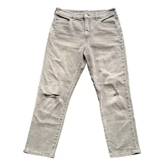 PILCRO AND THE LETTERPRESS Boyfriend Jeans Womens Sz 28 Grey Distressed Y2K