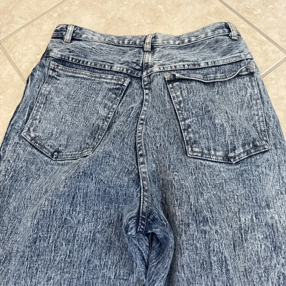 VTG‎ Pure Jeanswear Jeans Size 32 Acid Wash High Rise Tapered Leg Retro 90s