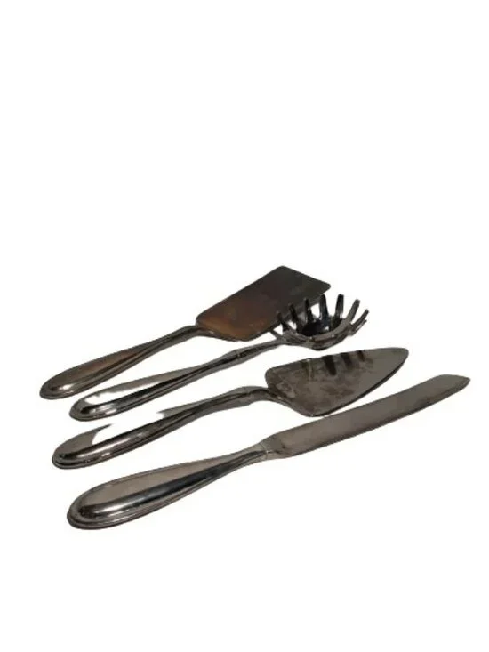 Godinger Hostess Serving Utensil Silver Plate, Spaghetti, pie, Knife, Turner