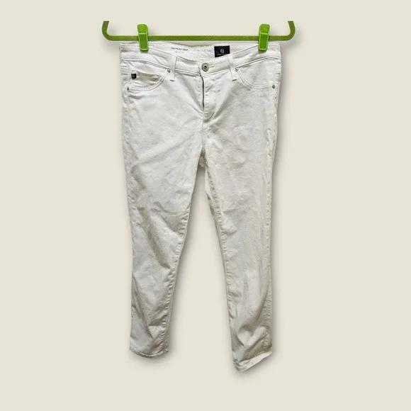 AG Adriano Goldschmied Prima Crop Cigarette Jeans White‎ Size 28