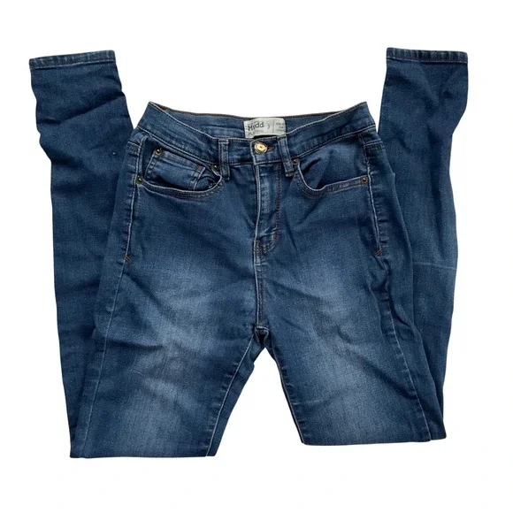 Mudd High Rise Jean Legging Dark Wash Skinny Denim‎ Flax Stretch Size 3 Juniors