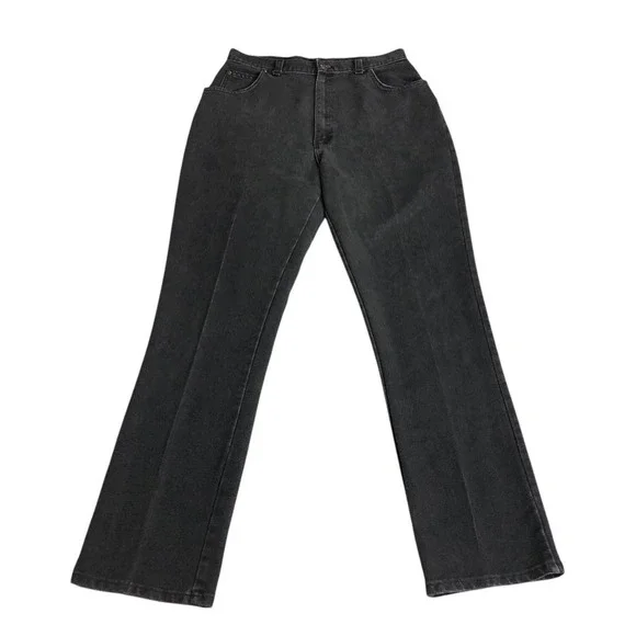 Vintage Sheplers Jeans Womens‎ 16 Tall Black High Rise Tapered 90s USA Western