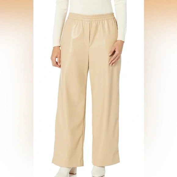 NWT VELVET BY GRAHAM &‎ VELVET JENNA LEATHER PANTS BISQUE COLOR SIZE XS