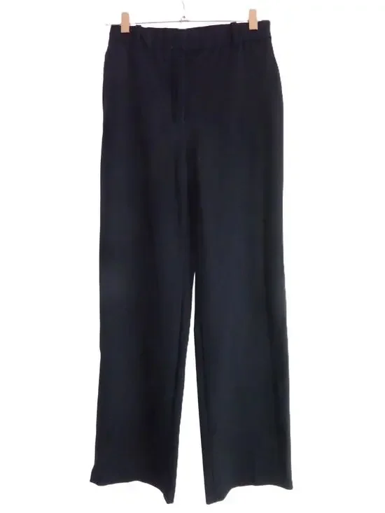 Aritzia Babaton Black Wool Twill Blend Trouser Size 4 Wide Leg