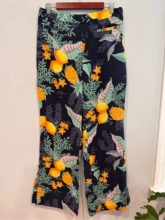 Anthropologie Maeve Escape Tropical Printed Pants Size 14