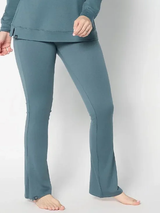 Barefoot Dreams Regular MC Butterchic Falre Pant, Blue Sz 2X a6921