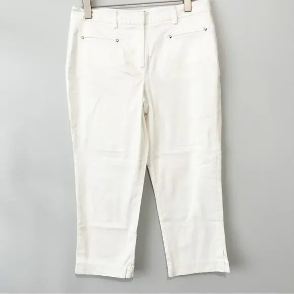 Sandro Sportswear white khaki trouser pants size 10 classic