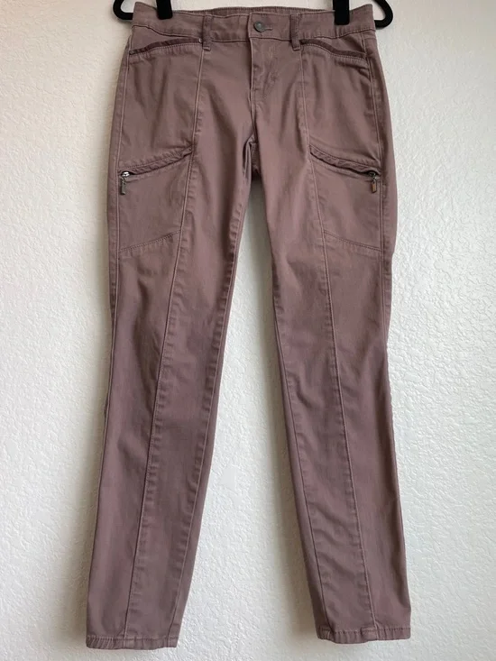 White House Black Market • Deep Mauve Utility Skinny Pants • 2